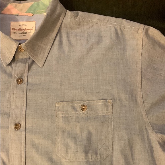 Gently used Original Weatherproof Vintage short sleeve button up collared shirt - Picture 5 of 7
